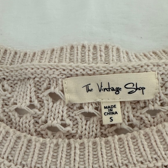 The Vintage Shop Open-Knit Sweater in Cream - Picture 3 of 5
